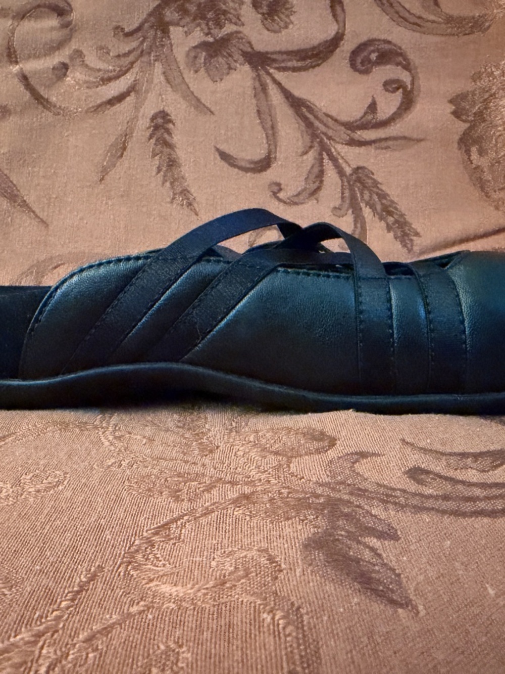 Vionic Claire Black Slip On Leather Flat Mule Size 9 - Picture 9 of 15